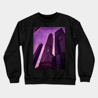 Hudson Yards Purple Sky Skyscrapers NYC Crewneck Sweatshirt